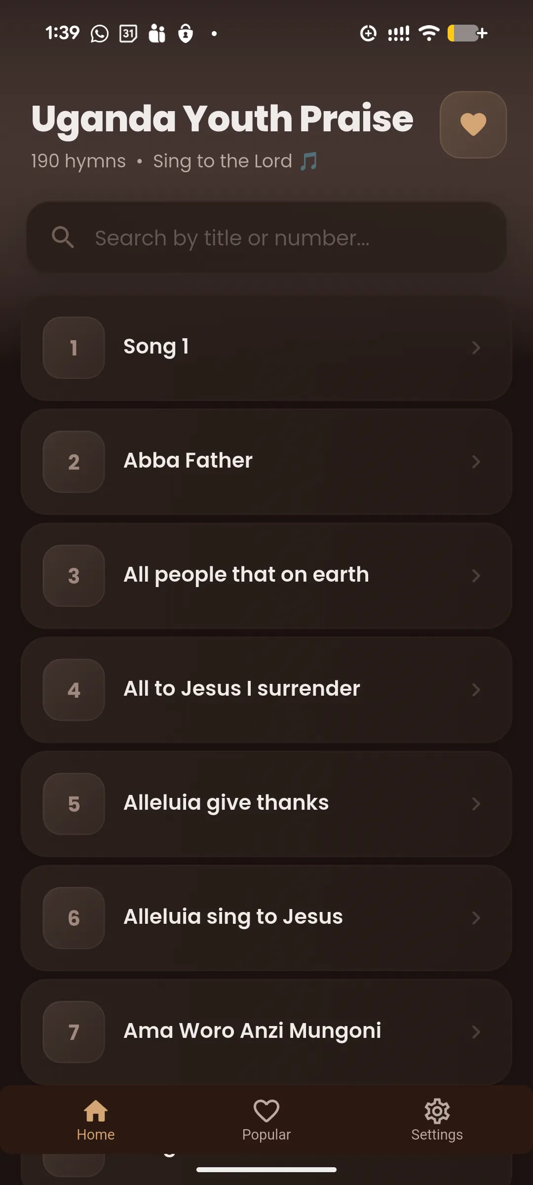 Uganda Youth Praise Screen 1